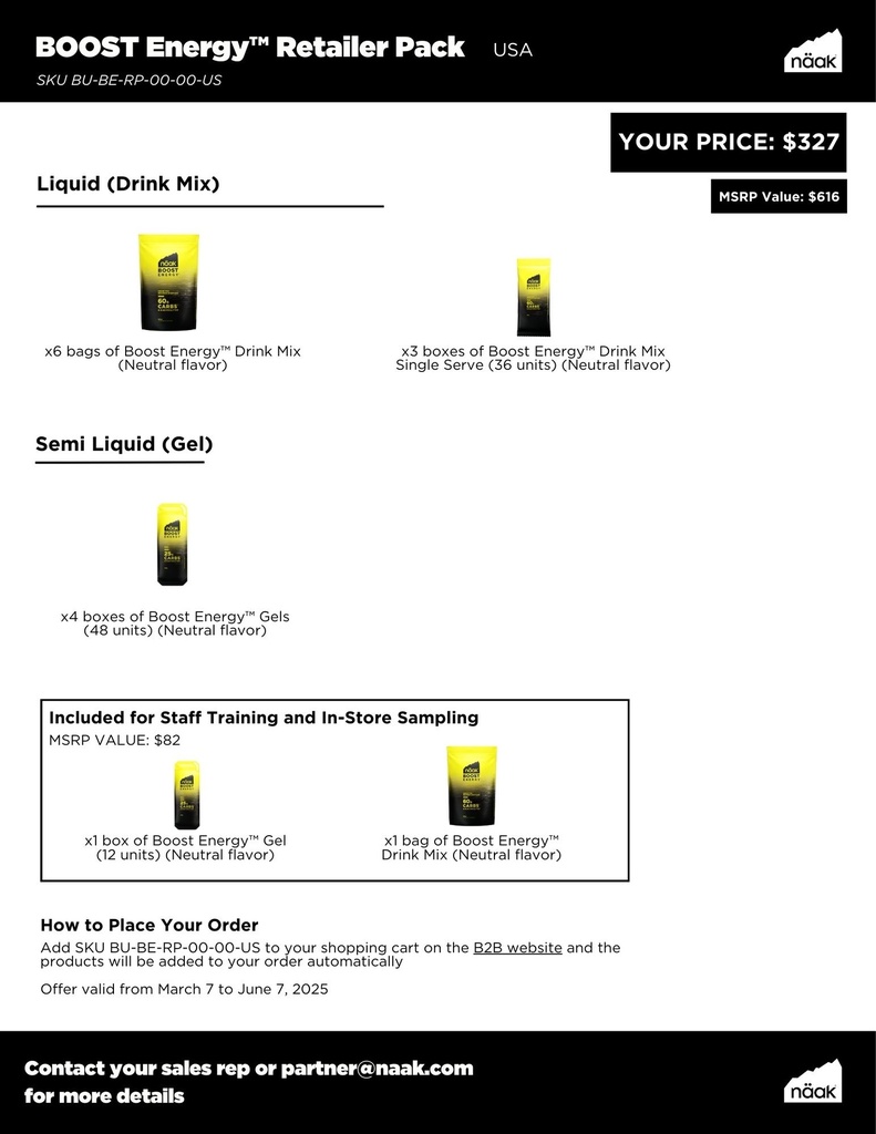 Boost Energy™ | Retailer Pack